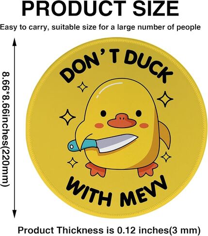 Don't Hide with Me,Funny Mouse Pad (Round),Comfortable and Non-Slip,Suitable for Laptop Games,Gifts for Duck Lovers,Friends, Lovers,Homework and Office in Kuwait