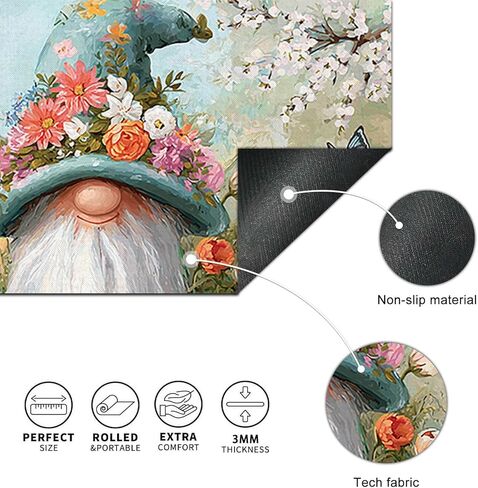 لوحة ماوس ألعاب Hello Spring Gnome مقاس XL مقاس 31.5x11.8 بوصة غير قابلة للانزلاق ولوحة حماية لسطح المكتب وبساط دياتوميت كبير لملحقات المنزل والمكتب in Kuwait