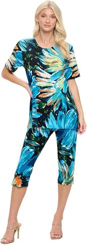 Jostar Capri Pant Set Short Sleeve - 9003BN-SRP1-W440 in Kuwait