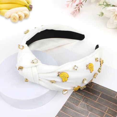 Fruit Headbands for Women Girls Tropical Banana Knotted Headband Summer Beach Head Band in Kuwait