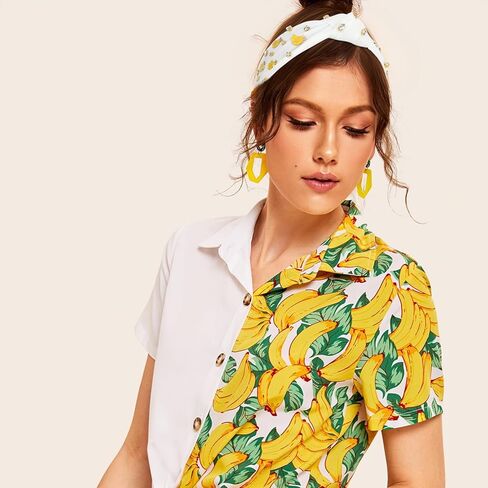 Fruit Headbands for Women Girls Tropical Banana Knotted Headband Summer Beach Head Band in Kuwait