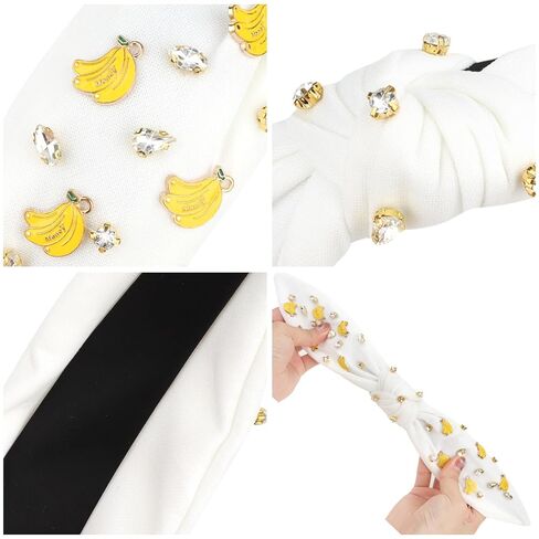 Fruit Headbands for Women Girls Tropical Banana Knotted Headband Summer Beach Head Band in Kuwait