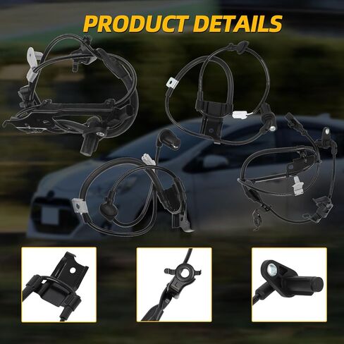 ABS Wheel Speed Sensors Compatible with Toyota Venza 2.7L 3.5L 2009-2015, 4pcs Front Rear Left Right Side ABS Sensors Replace 89543-0T011, 89542-0T011 89546-0T011 89545-0T011 in Kuwait