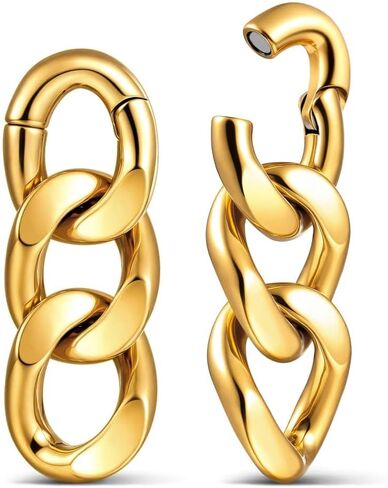 LADEMAYH 6 Gauge Ear Weights for Stretched Ears, Chain Ear Hangers Gauges for 6g 2g 0g Ear Stretching, Hypoallergenic 316L Stainless Steel Dangle Weighted Gauges Punk Body Jewelry in Saudi Arabia