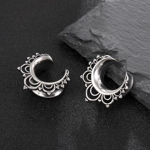 TURTLEDOVE Saddle Gauges Ear Plugs, Stainless Steel Ear Plugs Tunnels for Ears lobe Expander Piercing Body Jewelry in Saudi Arabia