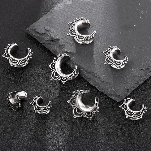 TURTLEDOVE Saddle Gauges Ear Plugs, Stainless Steel Ear Plugs Tunnels for Ears lobe Expander Piercing Body Jewelry in Saudi Arabia