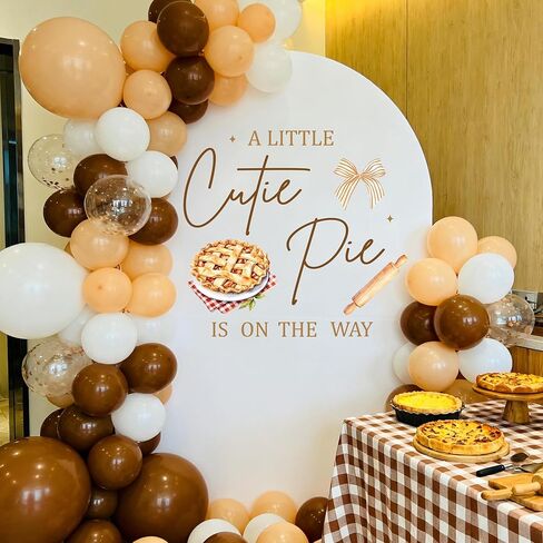 ملصق حائط A Little Cutie Pie is on The Way لتزيين حفلات استقبال المولود الجديد، ملصق على شكل قوس بالون يكشف عن نوع الجنس، لوازم الحفلات in Kuwait