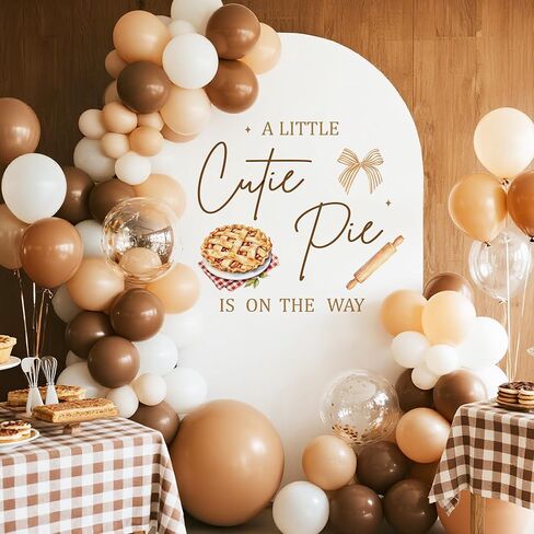 ملصق حائط A Little Cutie Pie is on The Way لتزيين حفلات استقبال المولود الجديد، ملصق على شكل قوس بالون يكشف عن نوع الجنس، لوازم الحفلات in Kuwait