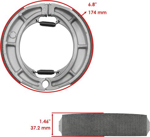 Caltric Front Brake Pads & Rear Shoes Compatible with Suzuki Vl800 Vl-800 Intruder 800 Volusia 2001-2004 in Saudi Arabia