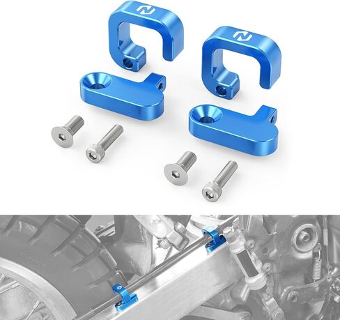 NICECNC Black Rear Brake Hose Guides Compatible with Suzuki DR650SE 1996-2024, RMZ450 2005-2014, DRZ400E 2000-2007, RM125 1996-2008, See Fitments in Saudi Arabia