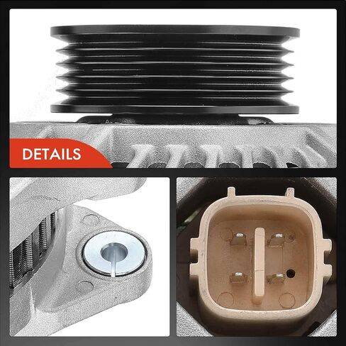 A-Premium Alternator Compatible with Honda Fit 2007 2008 L4 1.5L, 80Amp 12V Clockwise 5-Groove Pulley, Replace# 31100-PWA-004, A005TB0091, A5TB1391, 31100RSH004 in Saudi Arabia