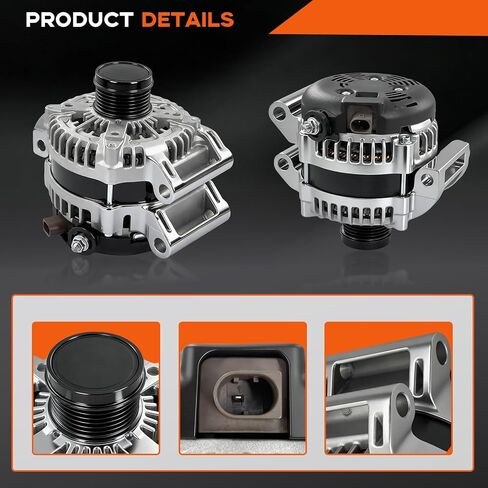 56029809AA Alternator 12V 240A Compatible With 2018 2019 2020 2021 2022 2023 J-eep Wrangler 2.0L 6-Groove Pulley Replace 104211-1091 in Kuwait