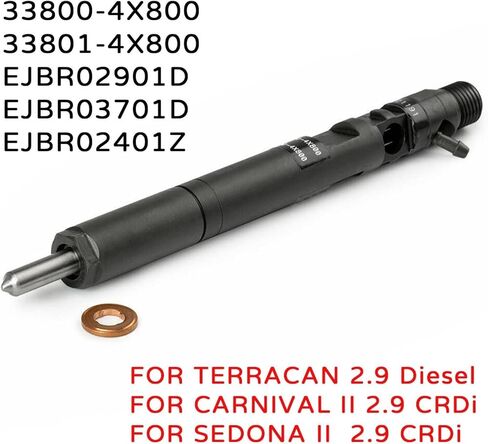 (4 PCS) EJBR02901D CRDI Diesel Fuel Injector Compatible for Hyundai Terracan Compatible for KIA Carnival Sedona 2.9 33800-4X800 in Saudi Arabia