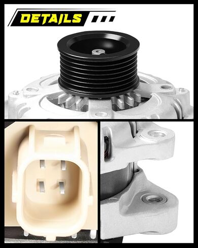 Oktiger Alternator for Honda Accord 2008 2009 2010 2011 2012 Ex Lx Ex-l Lx-p Lx-s Se 2.4L, for Acura Tsx 2009-2014, 2.4L L4 12V 130A Clockwise 7-Groove Pulley, OE 31100-R40-A01 in Kuwait