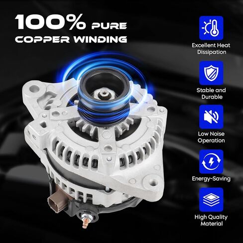 11386 مولد جديد 1.8 1.8L لسيارة Toyota Corolla 2009-2013، لـ Scion XD 1.8L 2008-2014، مولدات بديلة للسيارات لـ 104210-2801، 104210-2800، 104210-2802، 27060-37041، 27060-0T040 in Saudi Arabia