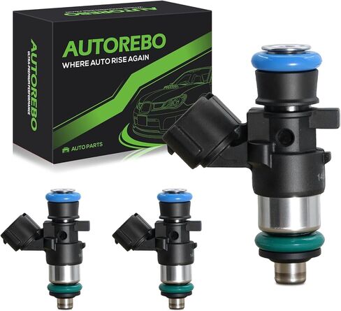 Fuel Injectors Set of 3 Compatible with Smart Fortwo 1.0L L3 GAS 1000CC, 2008 2009 2010 2011 2012 2013 2014 2015# Replace 1320780223 1465A129 EAT307 JSN180E in Kuwait