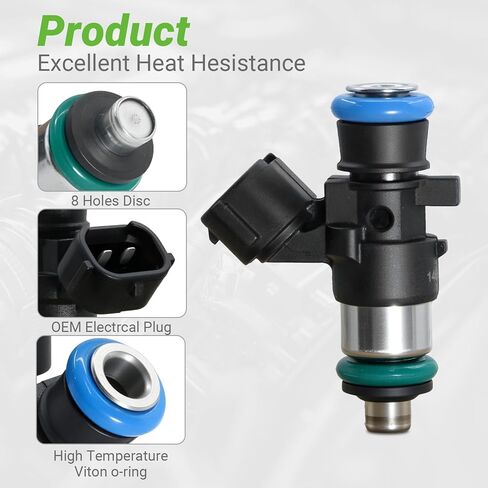 Fuel Injectors Set of 3 Compatible with Smart Fortwo 1.0L L3 GAS 1000CC, 2008 2009 2010 2011 2012 2013 2014 2015# Replace 1320780223 1465A129 EAT307 JSN180E in Kuwait