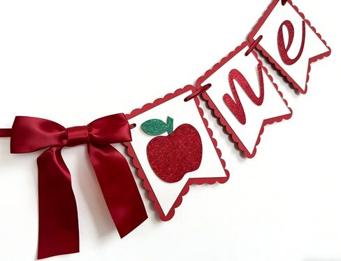 Apple One High Chair Banner - First/1st Birthday Decorations,Red And Black Banner, Bow Girl 1st Birthday Party Decorations Banner, Apple of My Eye Themed Decor (Apple One) in Kuwait