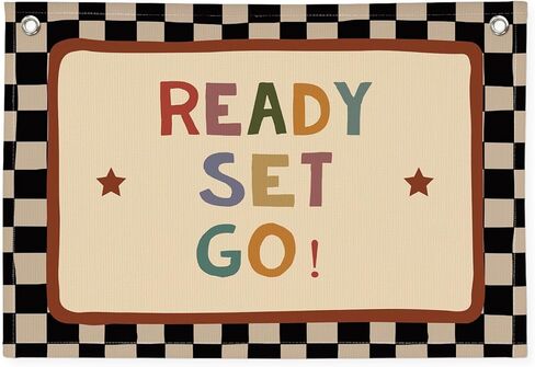 XYDEG Race Car Room Decor for Playroom Bedroom Wall Decor, Toddler Playroom Wall Art Hanging Linen Banner,Play Room for Nursery Kids Boy Girl Room, 20x30 Inch in Kuwait