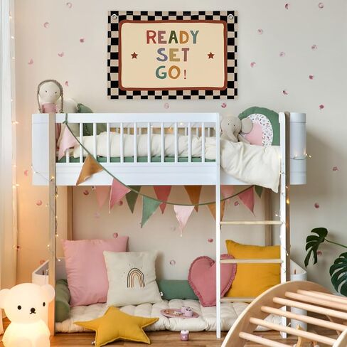 XYDEG Race Car Room Decor for Playroom Bedroom Wall Decor, Toddler Playroom Wall Art Hanging Linen Banner,Play Room for Nursery Kids Boy Girl Room, 20x30 Inch in Kuwait