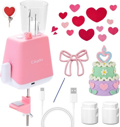 آلة حياكة Caydo I Cord ، أداة صانع Icord Electric مع توتر كافي ، آلة الكروشيه I-Cord ، خيوط الحياكة التلقائية إلى I-Cords ، آلة الحياكة DIY بكفاءة للكروشيهات in Kuwait