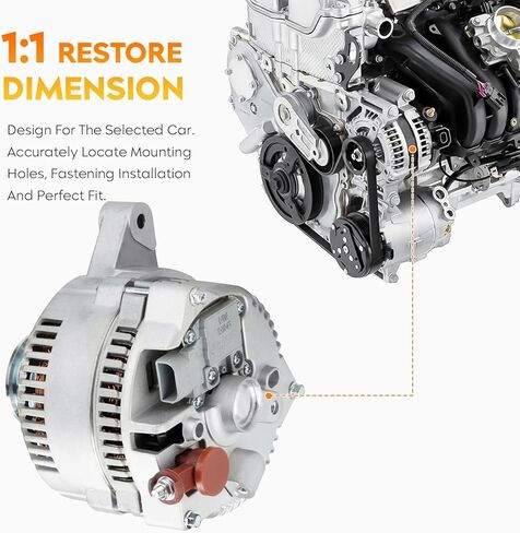 مولد كهربائي جديد لـ Ford F150 4.6L 5.4L 02-03، للرحلة 5.4L 00-05، لـ Mustang 4.6L 96-98، لـ F53 6.8L 99-04، لـ E-150 4.6L 5.4L 02-06، للرحلة 5.4L 6.8L 00-05، استبدل 7776N، 400-14015 in Saudi Arabia