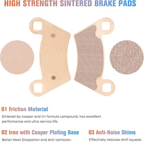Youxmoto Brake Pads Sintered fit for POLARIS ACE 570 2017-2020, fit for Polaris Ranger 325 400 500 2x4/ 4x4 XP 700, Front Rear Brake Pads fit for Polaris Ranger 570/700 6x6, 2202413 in Saudi Arabia