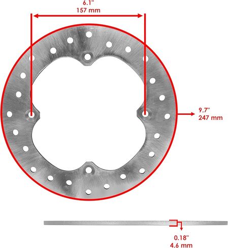 Caltric Front/Rear Disc Brake Rotor Compatible with Can-Am Maverick X3 705601533 705601376 in Saudi Arabia
