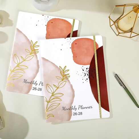 2025-2028 Monthly Pocket Planner/Calendar - Jul. 2025 - Jun. 2028 (36 Months), 3.8" x 6.4", 3 Year Monthly Planner, Back Pocket, Elastic Closure, Pen Loop, 2 Book Marks in Kuwait