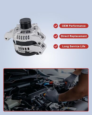 104210-6990 Alternator 200A 12V, Compatible with Maserati Ghibli 2014-2019, Maserati Quattroporte 2014-2019 V6 3.0L in Kuwait