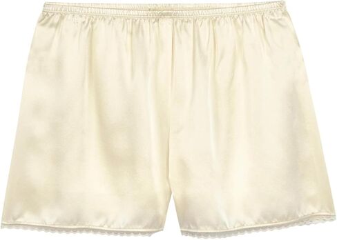 Pettipants for Women Half Slip Satin Culotte Shorts Lace Trim Wide Leg Silky Shorts Pajama Bottoms in Kuwait