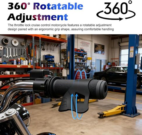 Wrist Motorcycle Cruise Control,Anti-Slip Motorcycle Throttle Assist with 360° Rotation,Universal Grips Handlebar Oil Control Rocker for Electric Bike/Sport Off Road Scooter in Kuwait