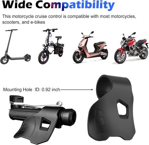 Wrist Motorcycle Cruise Control,Anti-Slip Motorcycle Throttle Assist with 360° Rotation,Universal Grips Handlebar Oil Control Rocker for Electric Bike/Sport Off Road Scooter in Kuwait