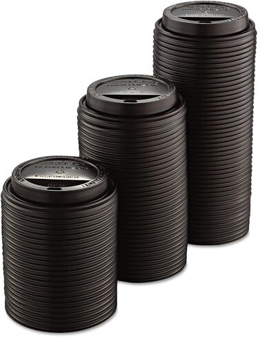 Solo TLB316-0004 Black Traveler Plastic Lid - For Solo Paper Hot Cups (Case of 1000) in Kuwait