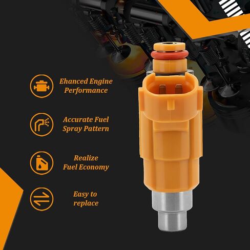 مجموعة من 4 حاقن وقود CDH275 FJ571 بديل متوافق مع YAMAHA Outboard 4 Stroke F150TLR F150TXR LF150TXR Mitsubishi Diamante Galant Montero Sport - يستبدل 63P1376100 MD319792 in Kuwait