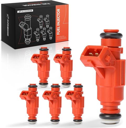 حاقن الوقود A-Premium متوافق مع Mercedes-Benz C240 ​​C320 E320 2001-2005 CLK320 2000-2005 ML320 2001 SLK320 Chrysler Crossfire 2.6L 3.2L، غاز، مجموعة من 6، استبدال # 280156109 in Saudi Arabia
