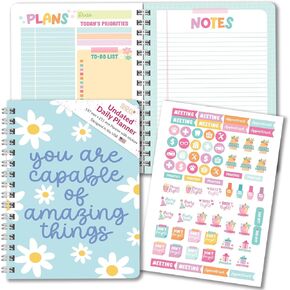 Boho Undated Daily Planner - Daily Planner Undated Planner Notebook, To Do List Notebook For Work Planner, Daily To Do List Planner, Daily Planners For Women, Day Planner, Hourly Planner Undated in Saudi Arabia