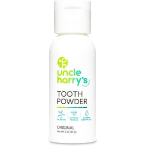 Uncle Harry's Remineralizing Tooth Powder | All Natural Enamel Support & Whitening Toothpaste for Sensitive Teeth | Powder Toothpaste for Fresh Breath in Kuwait