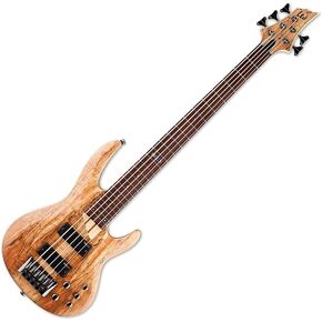 ESP LTD B-205SM FL Fretless Spalted Maple 5-String Bass Guitar, Natural Satin in Saudi Arabia