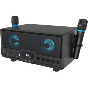 جهاز كاريوكي RHM L268 مع صوت قوي، مصابيح RGB، 2 ميكروفونات لاسلكية قابلة لإعادة الشحن، ثلاثة أضعاف وباس قابل للتعديل، يدعم 2 ميكروفونات سلكية إضافية/بلوتوث 5.2/AUX/USB للمنزل/الحفلة in Kuwait