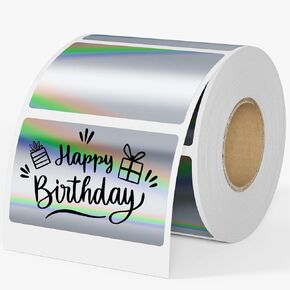 2 '' ملصقات حرارية ثلاثية الأبعاد ، ملصق طابعة حرارية مقاوم للماء ، ملصقات حرارية على شكل زهرة ملصقات لالتفاف الهدايا ، علامة السعر ، شكرا بطاقة ، تصميم شعار مخصص DIY ، 400 ملصقات/لفة in Kuwait