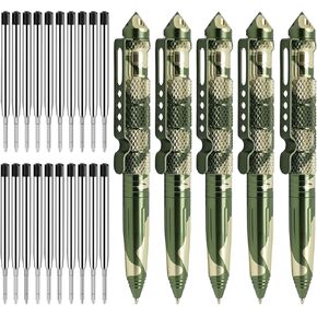 Origin-Joy 3 Pack Tactical Pens Defense ، Military EDC Tactical Enforming Gear ، Personal Survival Good Pen Pen for Men ، Police and Army (AL01-Green Camouflage) in Kuwait