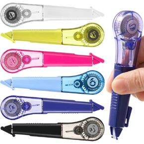9 Pack Correction Tape Pens 1/5" X 236", 9 Color Correction Tape Comfortable Pen Shape Correction Pen Easy to Use Applicator for Instant Correction Students School Office Supplies in Kuwait