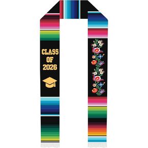 وشاح التخرج المكسيكي الفاخر 2023 | التخرج المكسيكي سرق دفعة 2023 | الفن المكسيكي الأصيل Serape سرق الوشاح المكسيكي للتخرج 2023 | تمتع بمظهر واشعر بأفضل ما لديك في يوم التخرج لعام 2023 in Kuwait