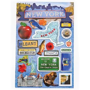 Paper House Productions Travel New York State 2D Stickers, 3-Pack in Kuwait