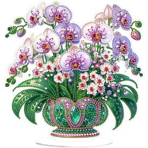 Eiflow Tabletop Diamond Art Painting Kit Cat, 9.4x9.6inch Stand Up Gem Painting Craft Kit for Adults, DIY Acrylic Special Diamonds Painting Desktop Placement Ornament Box Kit in Kuwait