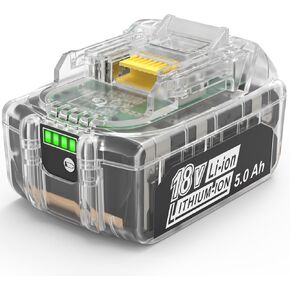 2 Packs 5.0Ah 18V Battery and Charger for Makita,Replacement for Makita 18V Battery Li-ion BL1850B BL1830B BL1840B BL1860B BL1815B,Compatible with makita Battery Charger combo and Power Tools in Kuwait