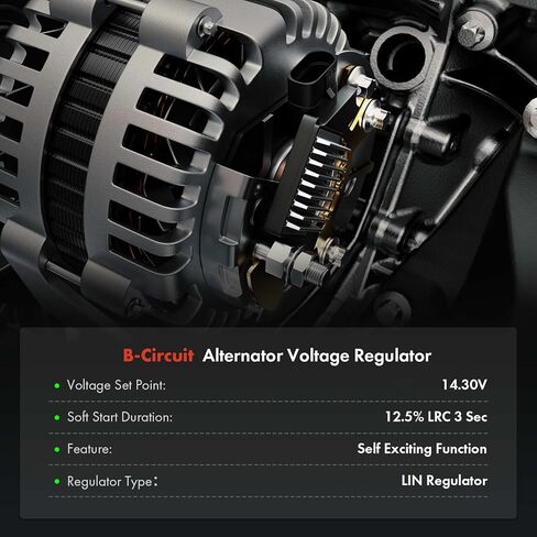 A-Premium Alternator Voltage Regulator Compatible with Porsche Cayenne 2011-2018 & Volkswagen Touareg 2013-2017, 3.0L 3.6L, 14.30V B-Circuit 14.30 Vset in Saudi Arabia
