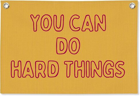 You Can Do Hard Things Wall Art Inspirational Classroom Wall Hanging Canvas Banner Prints, Motivational Positive Decor for Kids Room Bedroom Playroom, 30x20 Inch in Saudi Arabia