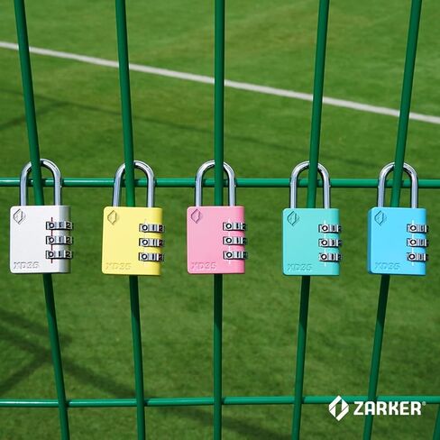 قفل مجمع XD35، قفل مكون من 3 أرقام لقفل قفل الرياضة في صالة الألعاب الرياضية المدرسية، سياج، صندوق أدوات، حقيبة، تخزين بمشبك (4 عبوات، وردي، زمردي) in Kuwait